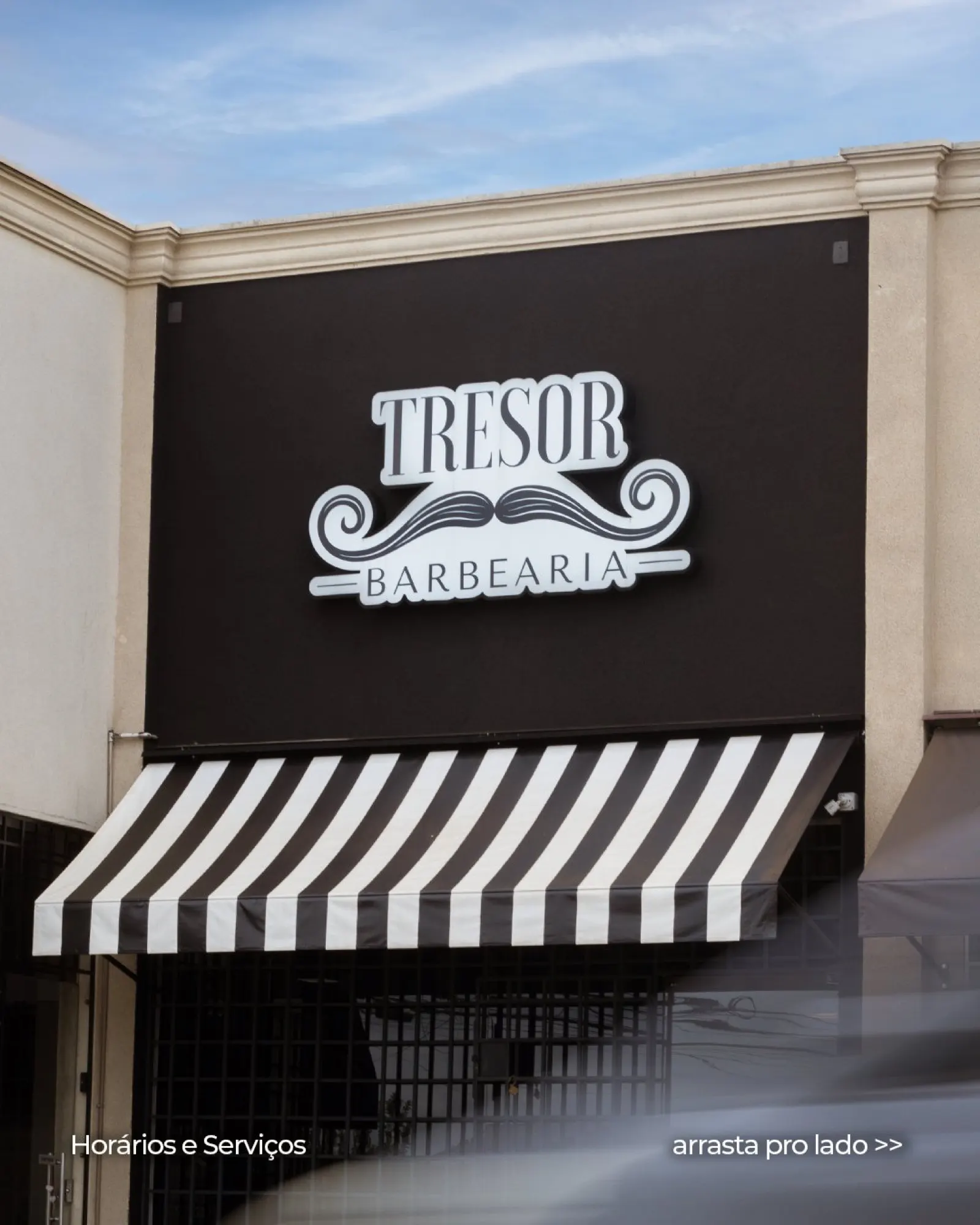 Fachada da Tresor Barbearia em São José do Rio Preto